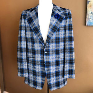 *SOLD!* Mad Men style VINTAGE plaid blazer, 42R